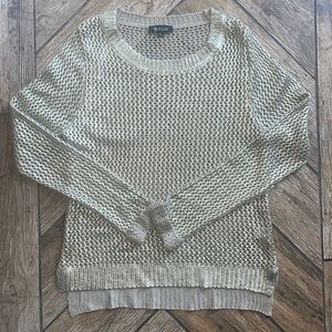 Gold Crochet sweater vintage L